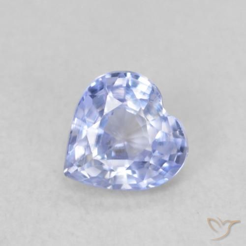 0.35ct Натуральный Светло-фиолетово-синий Сапфир, Сердце, VVS-VS