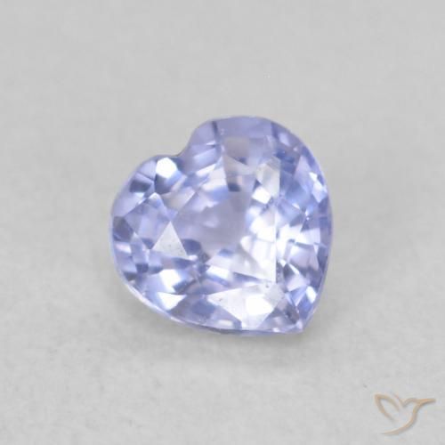 0.35ct Натуральный Светло-синий Сапфир, Сердце, VVS-VS