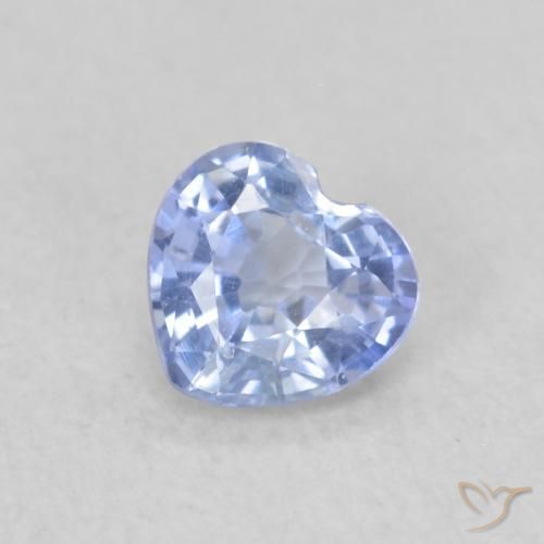 0.34ct Натуральный Светло-синий Сапфир, Сердце, VVS-VS