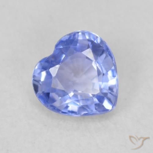 0.46ct Натуральный Пастельно-синий Сапфир, Сердце, VVS-VS