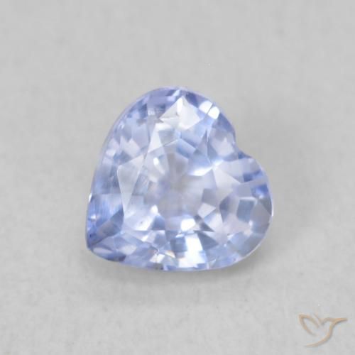 0.41ct Натуральный Светло-синий Сапфир, Сердце, VVS-VS