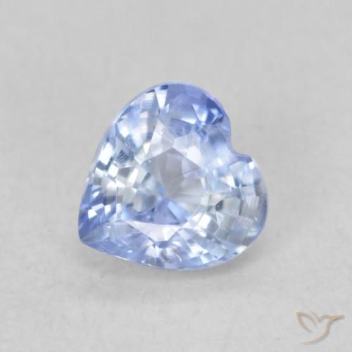 0.43ct Натуральный Пастельно-синий Сапфир, Сердце, VVS-VS