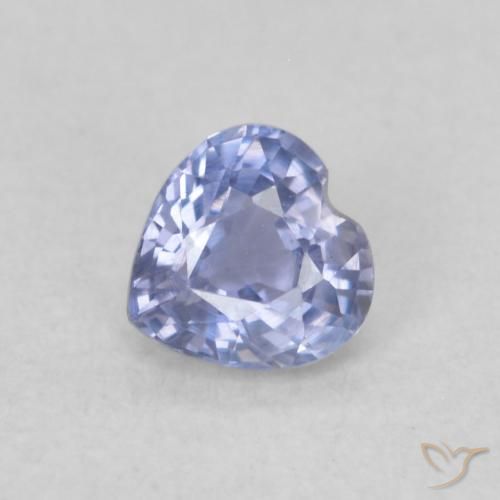 0.33ct Натуральный Пастельно-синий Сапфир, Сердце, VVS-VS