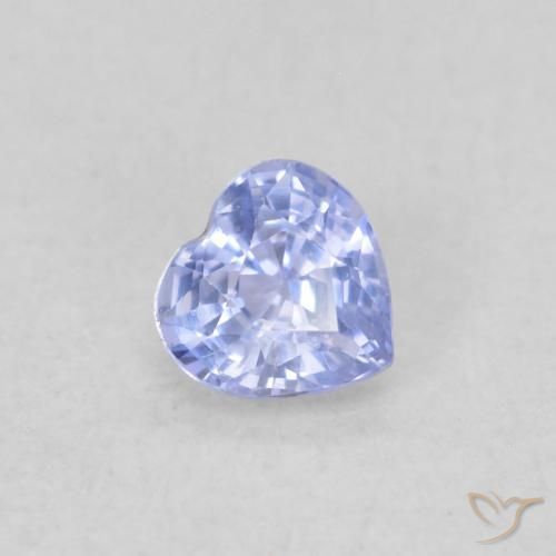 0.25ct Натуральный Пастельно-синий Сапфир, Сердце, VVS-VS