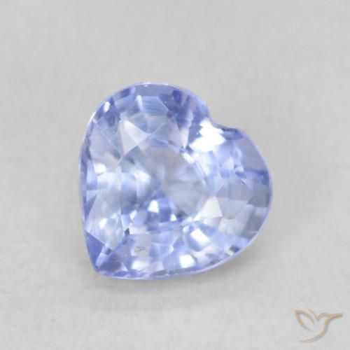 0.49ct Натуральный Пастельно-синий Сапфир, Сердце, VVS-VS