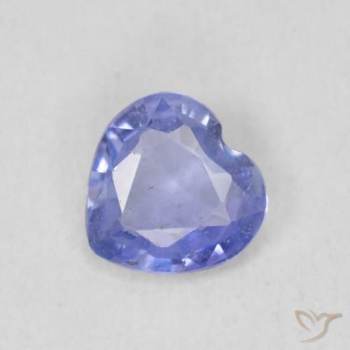 0.41ct Натуральный Фиолетово-синий Сапфир, Сердце, Чистота VS