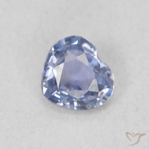 0.28ct Натуральный Светло-синий Сапфир, Сердце, Чистота VS