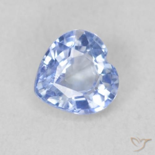 0.41ct Натуральный Пастельно-синий Сапфир, Сердце, Чистота VS