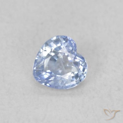 0.25ct Натуральный Пастельно-синий Сапфир, Сердце, Чистота VS