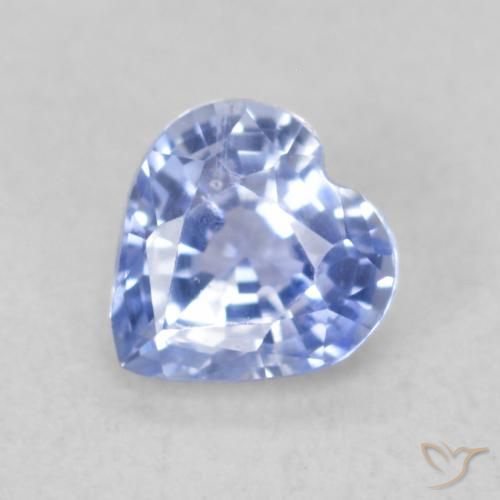 0.48ct Натуральный Пастельно-синий Сапфир, Сердце, Чистота VS