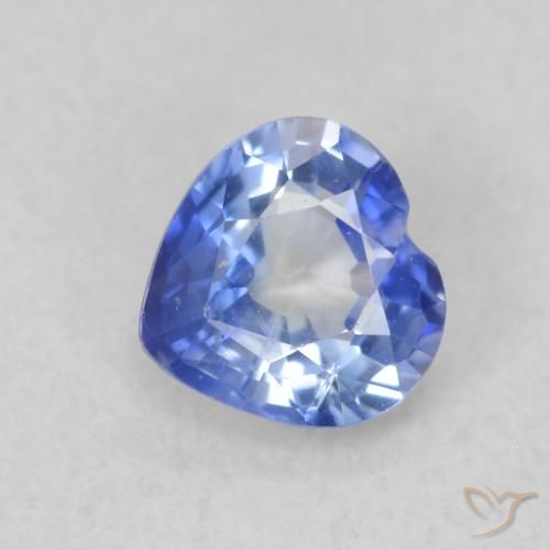 0.43ct Натуральный Средний темно-синий Сапфир, Сердце, Чистота VS