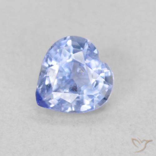 0.34ct Натуральный Пастельно-синий Сапфир, Сердце, Чистота VS