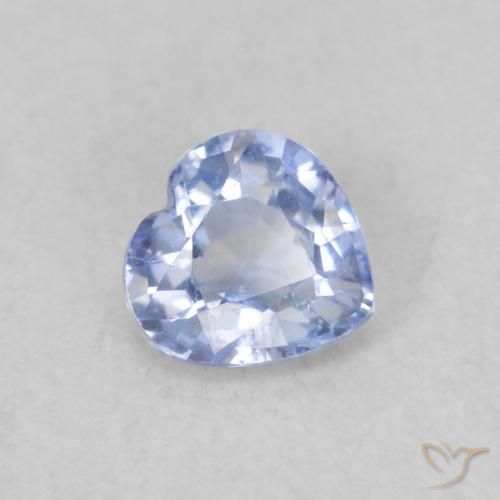 0.30ct Натуральный Светло-синий Сапфир, Сердце, Чистота VS