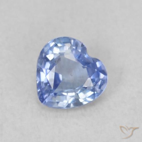 0.31ct Натуральный Пастельно-синий Сапфир, Сердце, Чистота VS