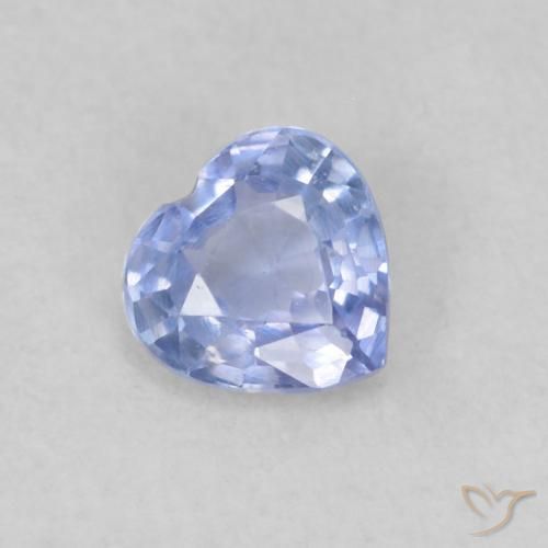 0.30ct Натуральный Светло-синий Сапфир, Сердце, Чистота VS