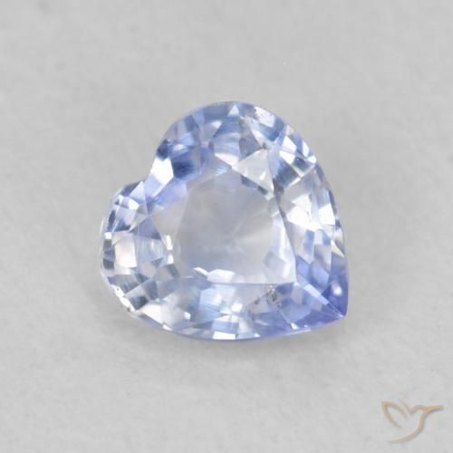 0.43ct Натуральный Пастельно-синий Сапфир, Сердце, Чистота VS
