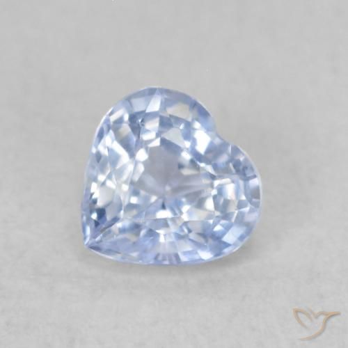 0.39ct Натуральный Пастельно-синий Сапфир, Сердце, Чистота VS