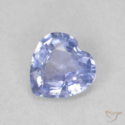 0.37ct Натуральный Светло-синий Сапфир, Сердце, Чистота VS
