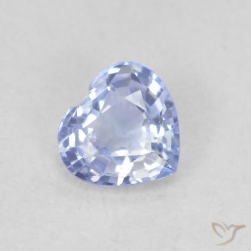 0.28ct Натуральный Светло-пурпурно-синий Сапфир, Сердце, Чистота VS