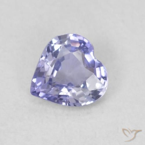 0.30ct Натуральный Светло-синий Сапфир, Сердце, Чистота VS