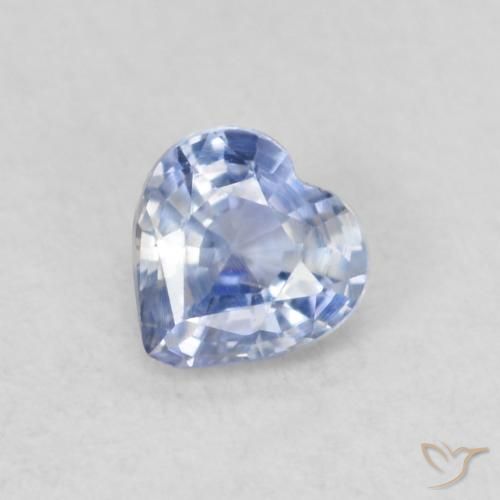 0.31ct Натуральный Пастельно-синий Сапфир, Сердце, Чистота VS
