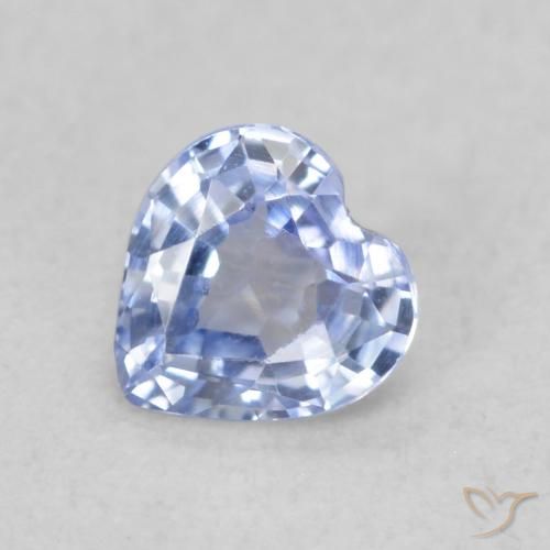 0.38ct Натуральный Пастельно-синий Сапфир, Сердце, VVS-VS