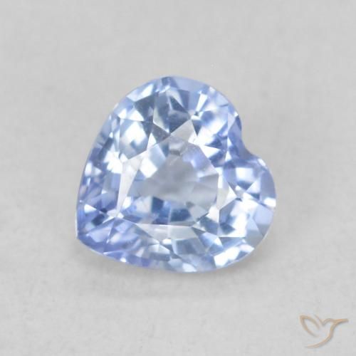 0.48ct Натуральный Пастельно-синий Сапфир, Сердце, VVS-VS