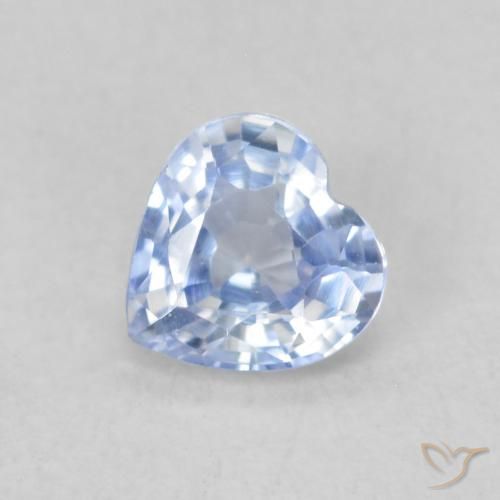 0.37ct Натуральный Пастельно-синий Сапфир, Сердце, VVS-VS