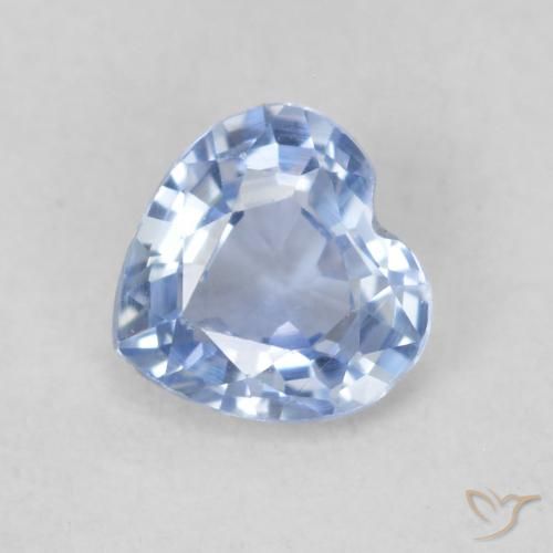 0.42ct Натуральный Светло-пурпурно-синий Сапфир, Сердце, VVS-VS