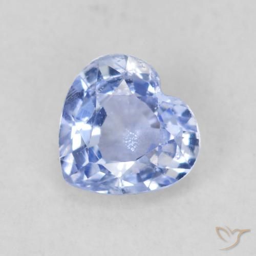0.43ct Натуральный Пастельно-синий Сапфир, Сердце, Чистота VS