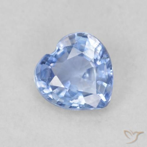 0.40ct Натуральный Светло-пурпурно-синий Сапфир, Сердце, Чистота VS