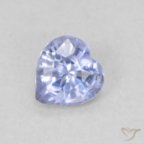 0.33ct Натуральный Светло-синий Сапфир, Сердце, VVS-VS
