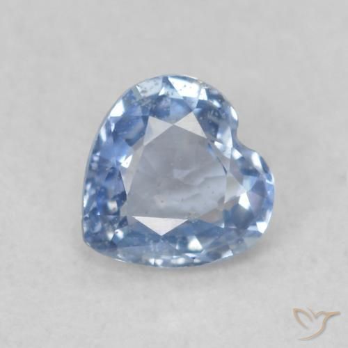 0.42ct Натуральный Голубые Сапфир, Сердце, Чистота VS