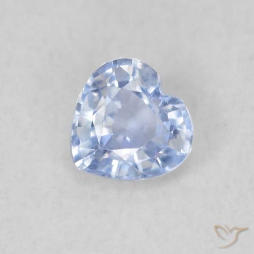 0.30ct Натуральный Светло-фиолетово-синий Сапфир, Сердце, Чистота VS