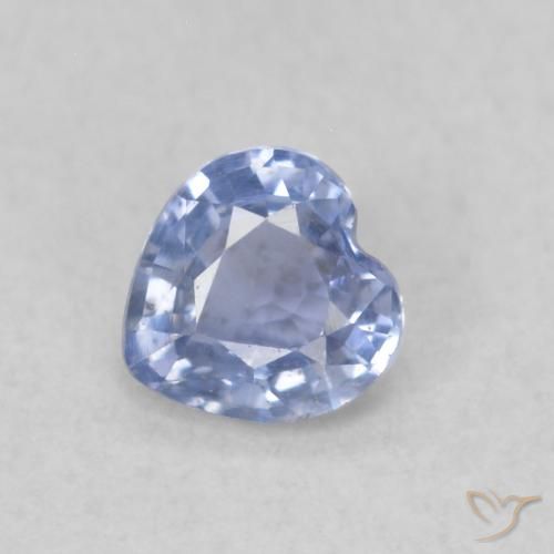 0.34ct Натуральный Светло-фиолетово-синий Сапфир, Сердце, Чистота VS