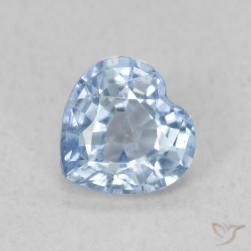 0.45ct Натуральный Голубые Сапфир, Сердце, Чистота VS