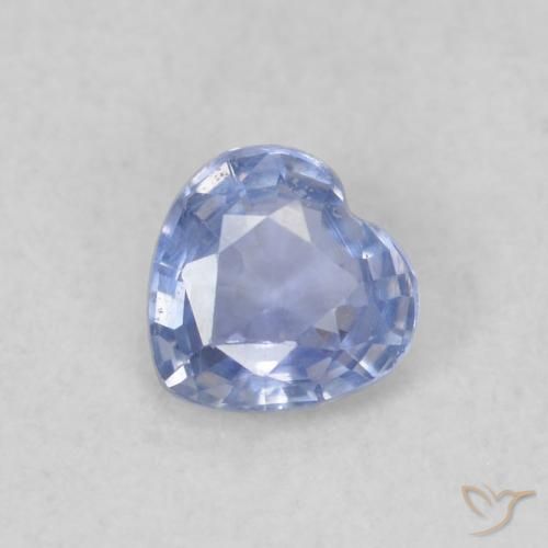 0.31ct Натуральный Пастельно-синий Сапфир, Сердце, Чистота VS