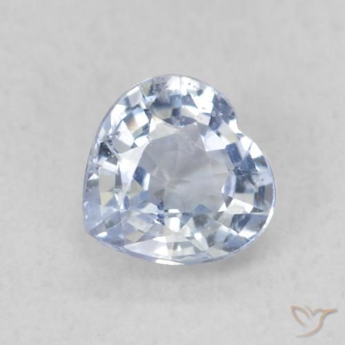 0.47ct Натуральный Светло-пурпурно-синий Сапфир, Сердце, Чистота VS