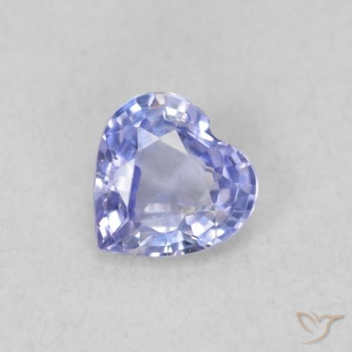 0.41ct Натуральный Пастельно-синий Сапфир, Сердце, Чистота VS