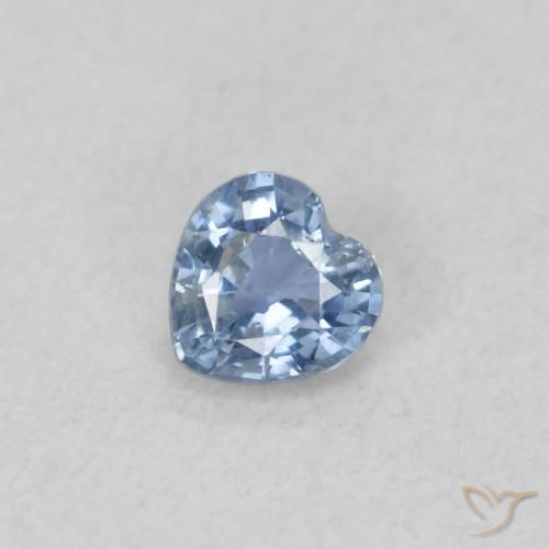 0.28ct Натуральный Светло-пурпурно-синий Сапфир, Сердце, Чистота VS