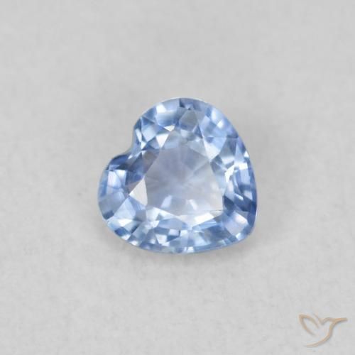 0.36ct Натуральный Светло-фиолетово-синий Сапфир, Сердце, VVS-VS