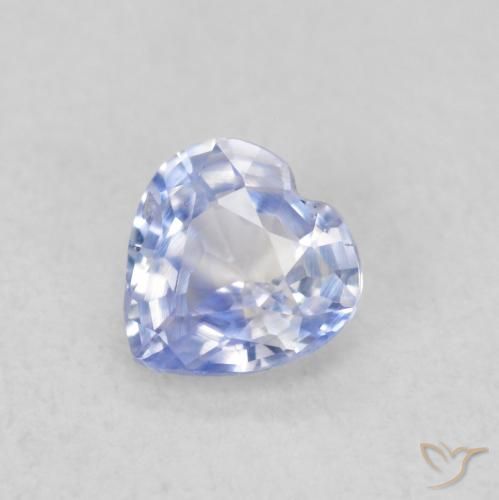 0.48ct Натуральный Пастельно-синий Сапфир, Сердце, Чистота VS