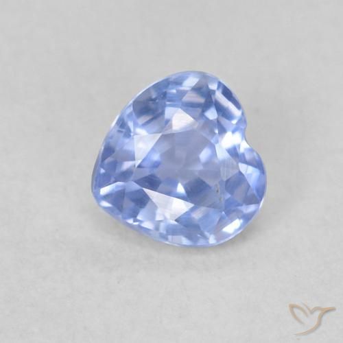 0.37ct Натуральный Пастельно-синий Сапфир, Сердце, Чистота VS
