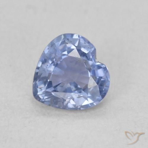 0.37ct Натуральный Светло-фиолетово-синий Сапфир, Сердце, Чистота VS