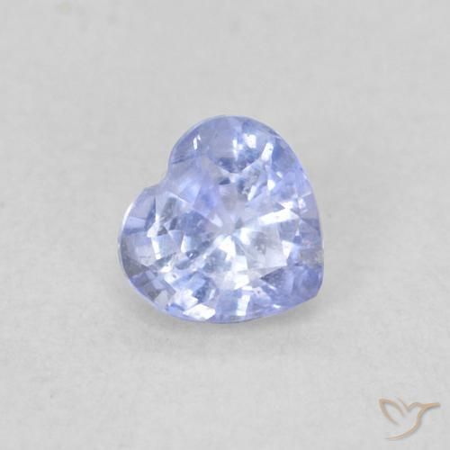 0.30ct Натуральный Светло-фиолетово-синий Сапфир, Сердце, Чистота VS