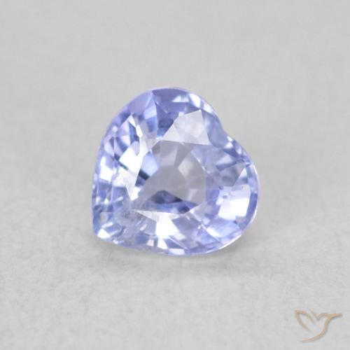 0.36ct Натуральный Светло-синий Сапфир, Сердце, Чистота VS