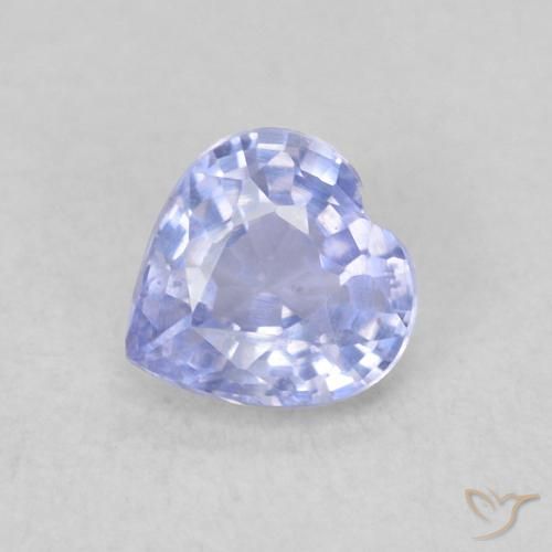 0.39ct Натуральный Светло-синий Сапфир, Сердце, Чистота VS