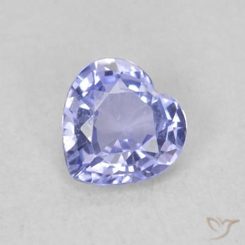 0.34ct Натуральный Светло-синий Сапфир, Сердце, Чистота VS