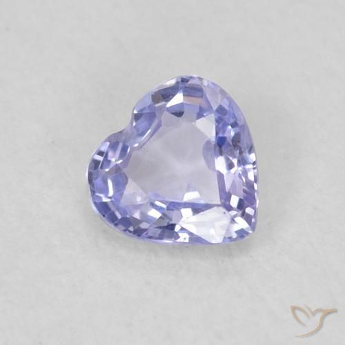 0.28ct Натуральный Светло-синий Сапфир, Сердце, Чистота VS