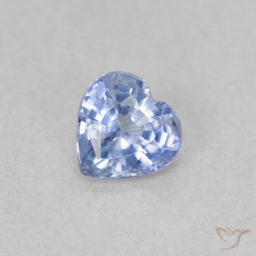 0.34ct Натуральный Пастельно-синий Сапфир, Сердце, Чистота VS